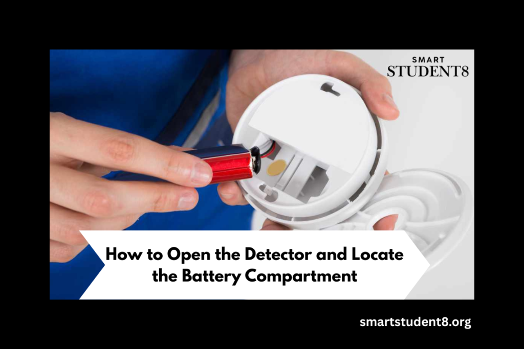 How to Open the Detector and Locate the Battery Compartment